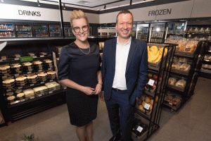 Brooke Miller, BP Australia vice president sales and marketing and Pieter de Wet, managing director David Jones Food